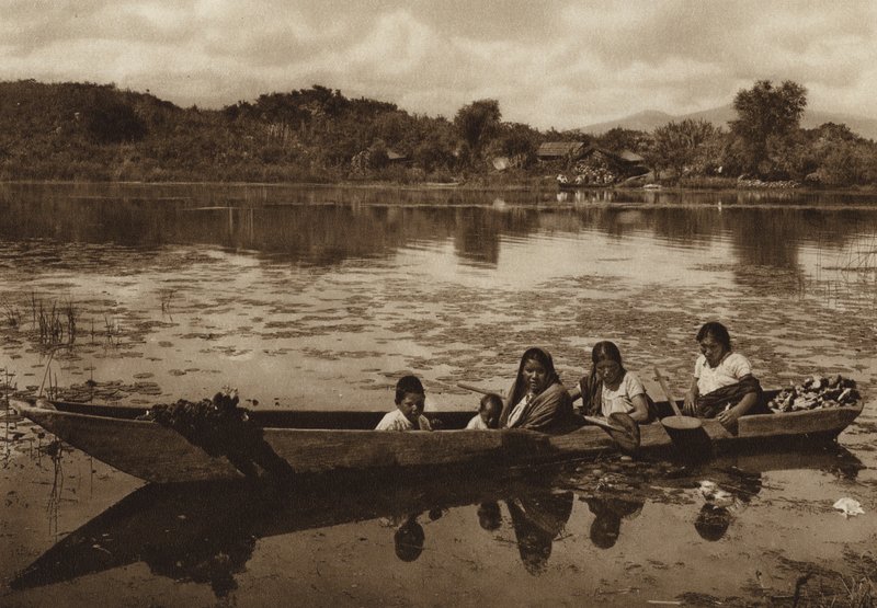 Mexikó: Laguna de Patzcuaro (fekete-fehér fotó) alkotó: Hugo Brehme