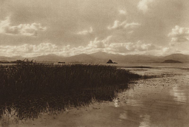 Mexikó: Laguna de Patzcuaro (fekete-fehér fotó) alkotó: Hugo Brehme