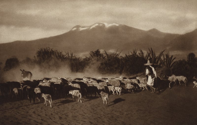 Mexikó: Amecameca környéke (fekete-fehér fotó) alkotó: Hugo Brehme