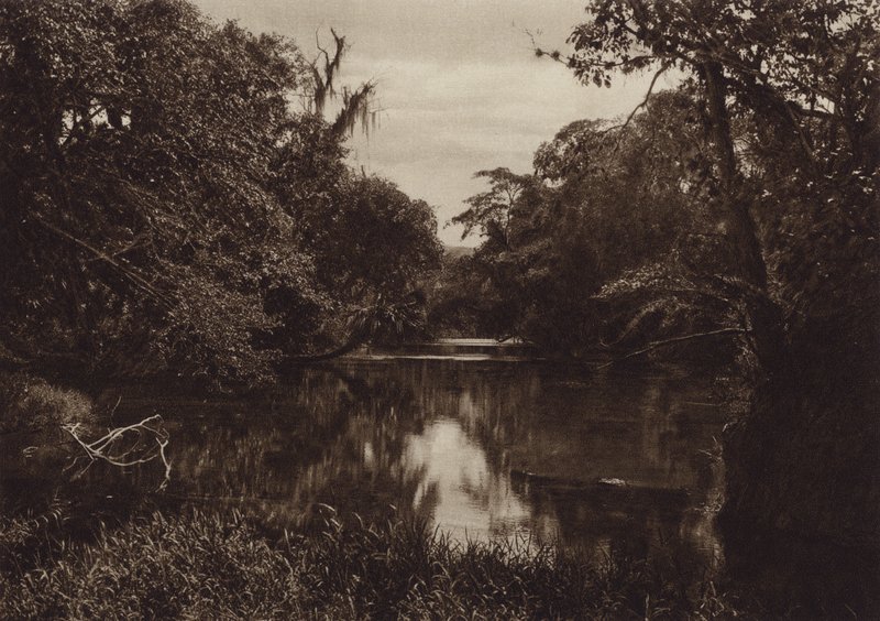 Mexikó: Tamasopo, Panorama del rio, Vera Cruz állam (fekete-fehér fotó) alkotó: Hugo Brehme