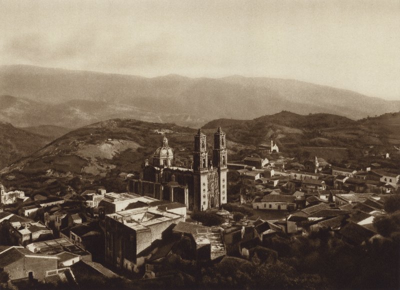 Mexikó: Taxco (fekete-fehér fotó) alkotó: Hugo Brehme