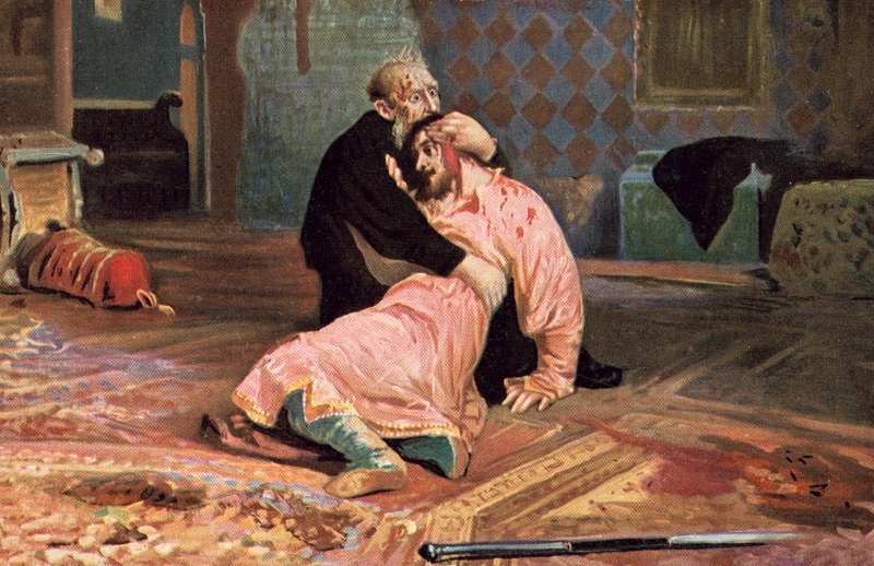 Rettegett Iván és fia, Iván 1581. november 16-án alkotó: Ilya Efimovich after Repin
