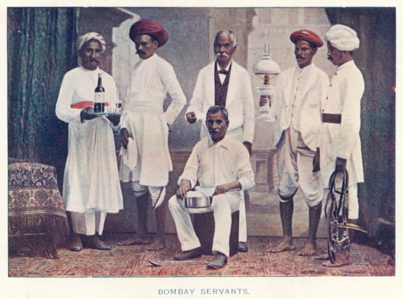 Indiai bennszülöttek: Bombay Servants (színes fotó) alkotó: Indian photographer