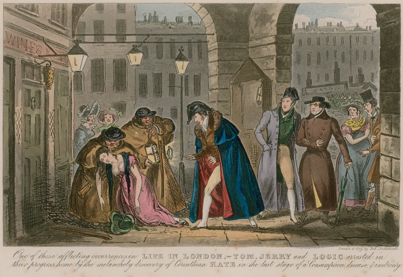 A londoni élet egyik ilyen bántó eseménye alkotó: Isaac Robert Cruikshank
