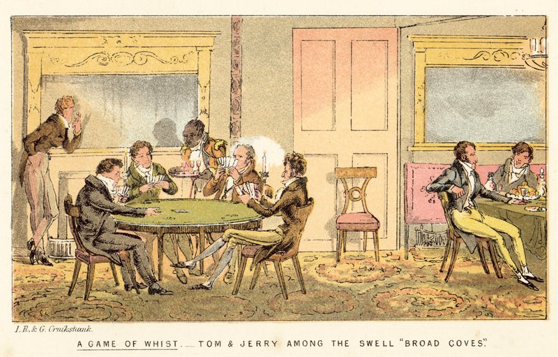 Egy whist játék alkotó: Isaac, Robert and George Cruikshank