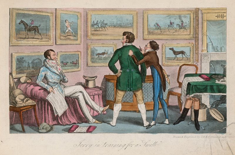 Jerry a duzzadásra készül alkotó: Isaac, Robert and George Cruikshank