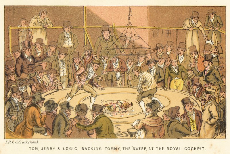 Tom, Jerry és Logic, Tommy, a Sweep támogatásával a királyi pilótafülkében alkotó: Isaac, Robert and George Cruikshank