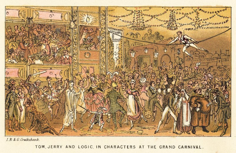 Tom, Jerry és Logic karakterekben a Nagy Karneválon alkotó: Isaac, Robert and George Cruikshank