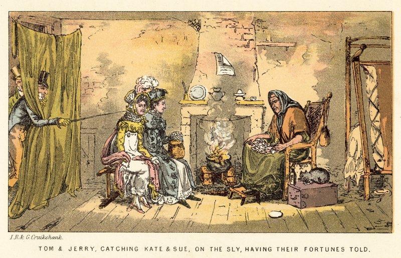 Tom és Jerry, ravaszul elkapják Kate-et és Sue-t, és elmondják a szerencséjüket alkotó: Isaac, Robert and George Cruikshank