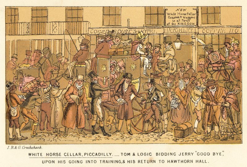 White Horse Pince, Piccadilly alkotó: Isaac, Robert and George Cruikshank