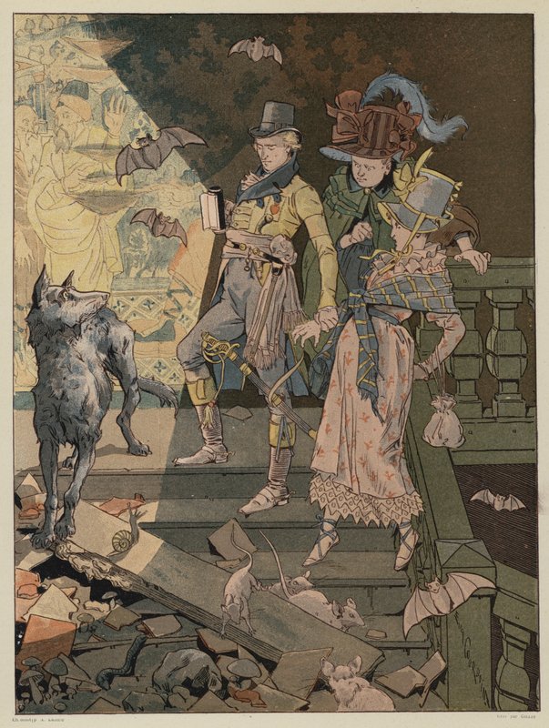 Jelenet a La Dame de Gai-Fredonból, Quatrelles (Ernest L