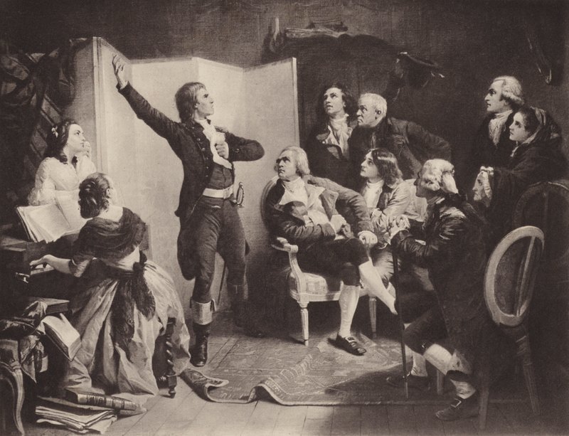 A Marseillaise első éneke (litho) alkotó: Isidore (after) Pils