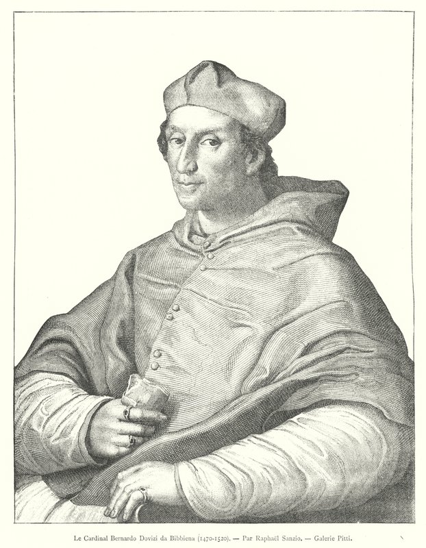 Bernardo Dovizi da Bibbiena bíboros, 1470-1520, Par Raphael Sanzio, Galerie Pitti alkotó: Italian School