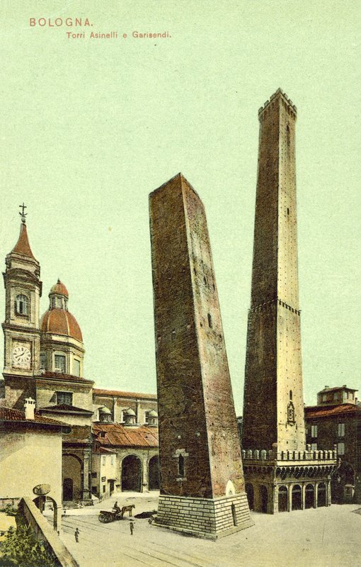 Bologna, Olaszország, Asinelli és Garisendi tornyok alkotó: Italian Photographer
