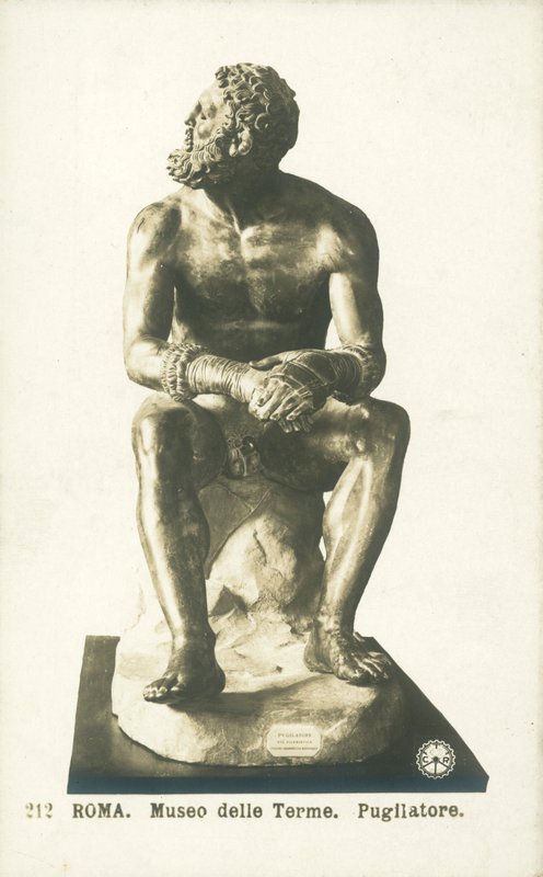 Boxer at Rest, Palazzo Massimo alle Terme, Róma (fekete-fehér fotó) alkotó: Italian Photographer