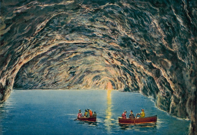 Capri: Grotta Azzurra (színes fénykép) alkotó: Italian Photographer