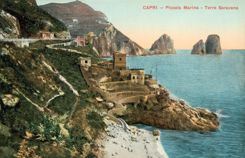 Capri, Olaszország, Kis Marina, Torre Saracena alkotó: Italian Photographer