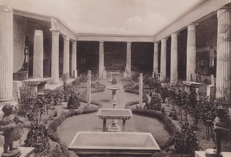 Casa Dei Vettii, Peristilio, A Vettii háza, a Peristyle (f/w fotó) alkotó: Italian Photographer