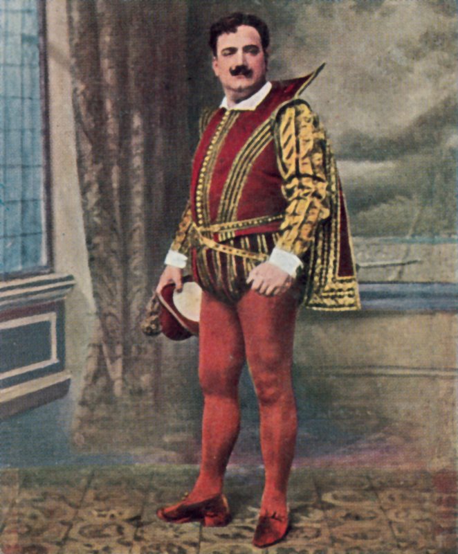 Enrico Caruso, olasz operaénekes (színes fotó) alkotó: Italian Photographer