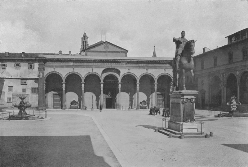 Firenze, SS Annunziata templom (f / w fotó) alkotó: Italian Photographer
