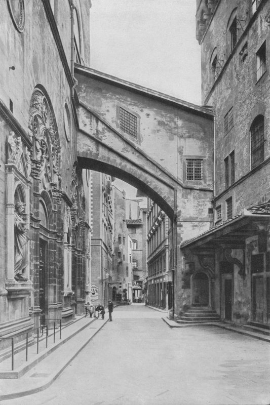 Firenze, Orsanmichele templom (f/w fotó) alkotó: Italian Photographer