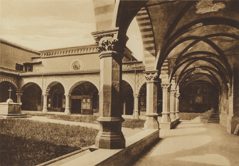 Firenze / Firenze: S Maria Novella templom, A zöld kolostor, Fra Giovanni da Carpi (f / w fotó) alkotó: Italian Photographer