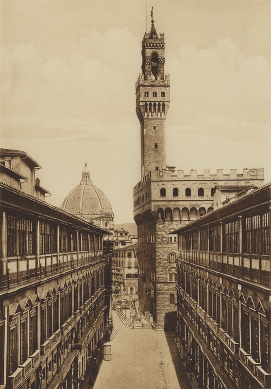 Firenze / Firenze: Az Uffizi portékái, Vasari tervei alapján (f/w fotó) alkotó: Italian Photographer
