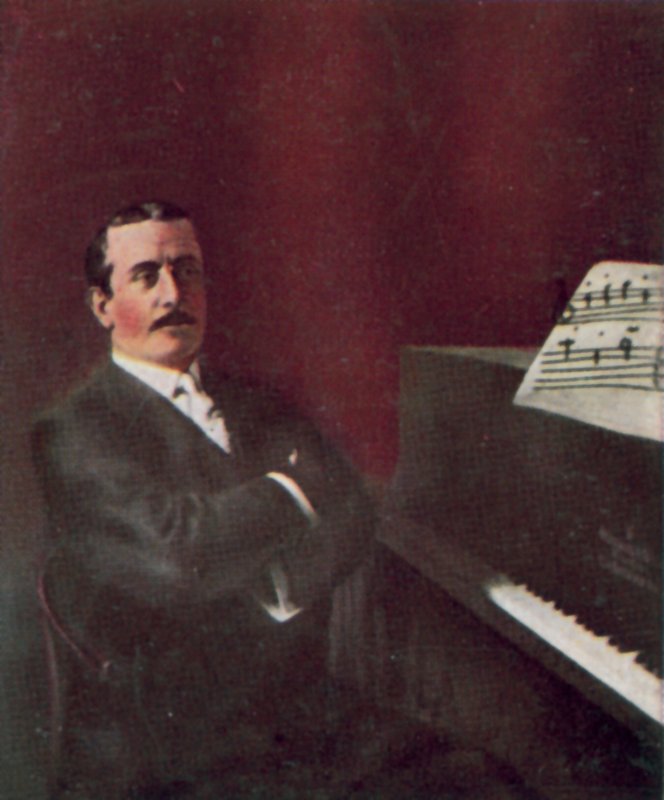 Giacomo Puccini, olasz zeneszerző (színes fotó) alkotó: Italian Photographer