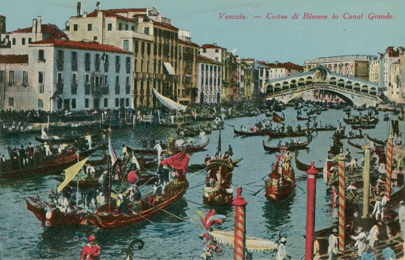 Canal Grande, Velence. 1913-ban feladott képeslap. alkotó: Italian Photographer