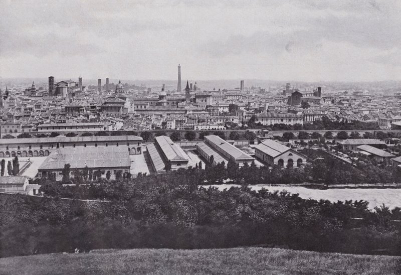 Olaszország: Bologna, panoráma a városra (f/w fotó) alkotó: Italian Photographer