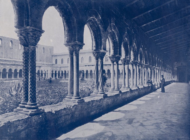 Olaszország: Monreale, bencés kolostor (f/w fotó) alkotó: Italian Photographer