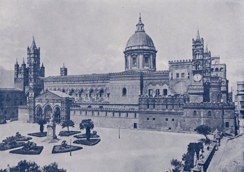 Olaszország: Palermo, katedrális (f/w fotó) alkotó: Italian Photographer