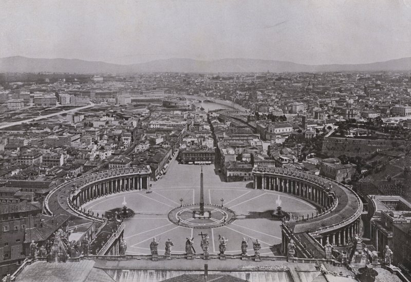 Olaszország: Róma, panoráma a Szent Péter-kupoláról (f/w fotó) alkotó: Italian Photographer