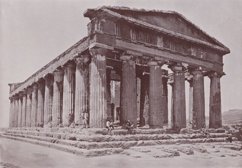 Olaszország: Concordia temploma, Agrigento (f/w fotó) alkotó: Italian Photographer