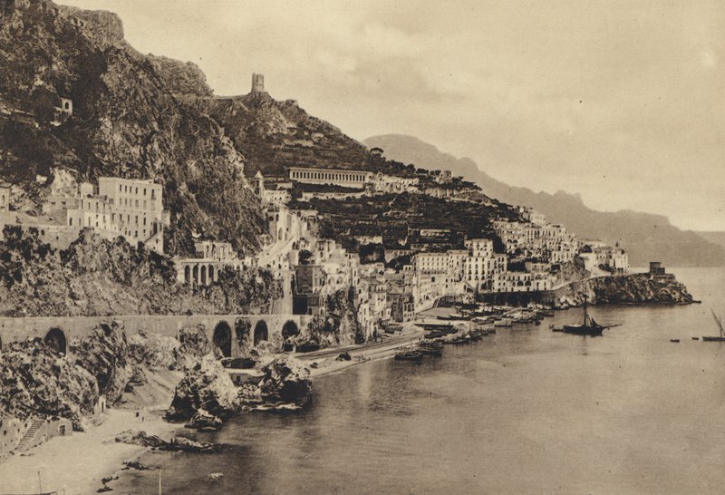 Nápoly: Amalfi, Panorama (f/w fotó) alkotó: Italian Photographer