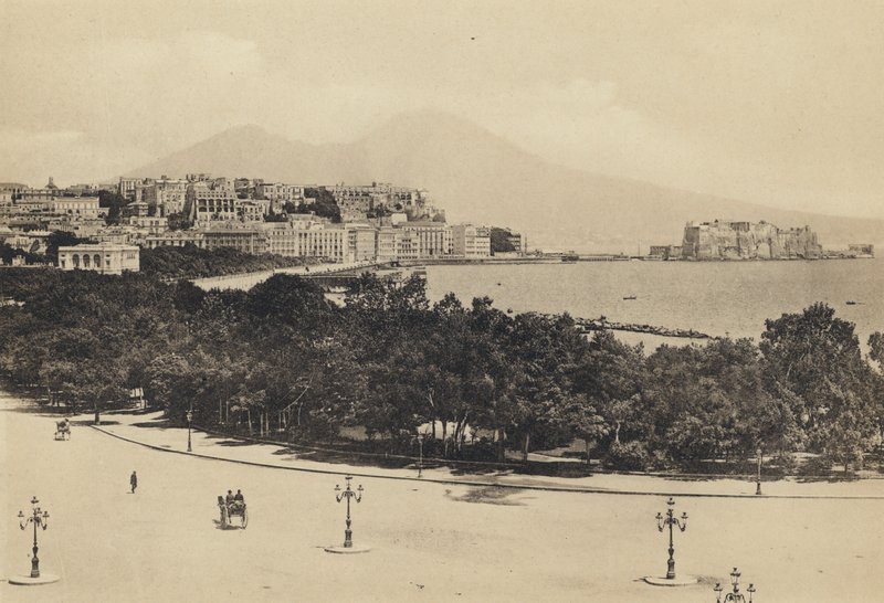 Nápoly: Panoráma Mergellina felől (f/w fotó) alkotó: Italian Photographer