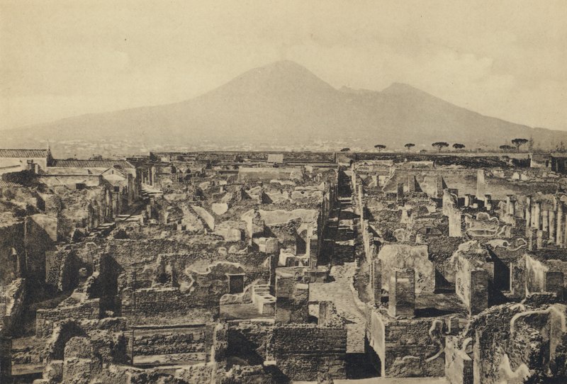 Nápoly: Pompei, Panoráma a Vezúvmal (f/w fotó) alkotó: Italian Photographer
