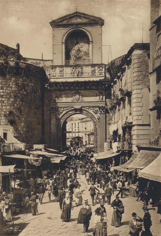 Nápoly: Porta Capuana (f/w fotó) alkotó: Italian Photographer