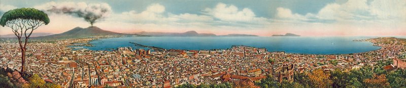 Nápoly / Nápoly: Nápoly: Panorama Generale (színes fotó) alkotó: Italian Photographer