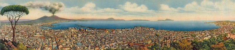 Nápoly / Nápoly: Nápoly: Panorama Generale (színes fotó) alkotó: Italian Photographer