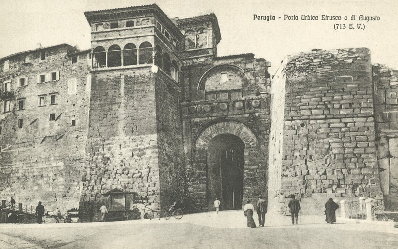 Perugia, Olaszország, etruszk vagy Augustus városkapu alkotó: Italian Photographer