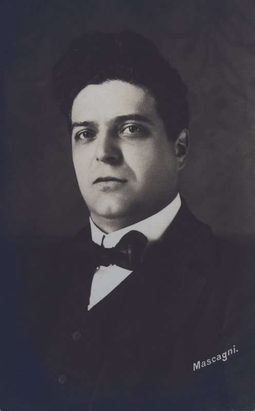 Pietro Mascagni, a Cavalleria Rusticana opera olasz zeneszerzője (f/w fotó) alkotó: Italian Photographer