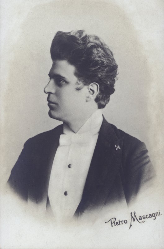 Pietro Mascagni, a Cavalleria Rusticana opera olasz zeneszerzője (f/w fotó) alkotó: Italian Photographer