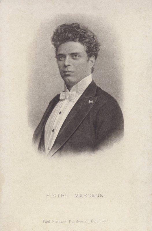 Pietro Mascagni, a Cavalleria Rusticana opera olasz zeneszerzője (f/w fotó) alkotó: Italian Photographer