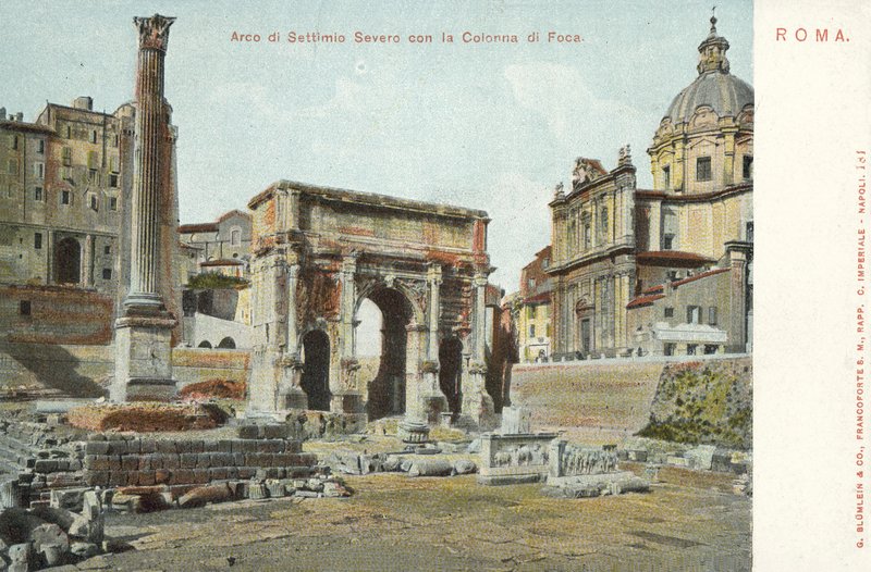 Róma, Olaszország, Septimius Severus boltíve, a Foca oszlopa alkotó: Italian Photographer