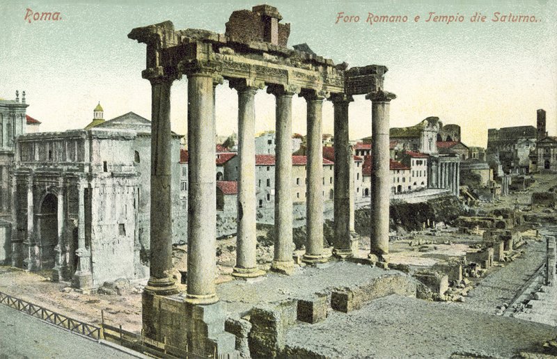 Róma, Olaszország, Forum Romanum, Szaturnusz temploma alkotó: Italian Photographer