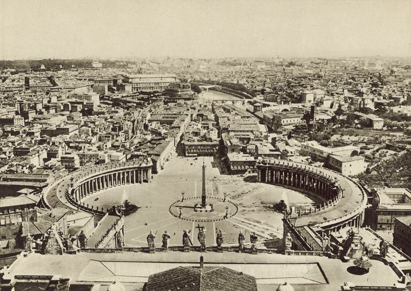 A Szent Péter tér és a város panorámája a Dómból alkotó: Italian Photographer
