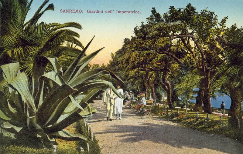 San Remo, Olaszország, Giardini Del Imperatrice alkotó: Italian Photographer