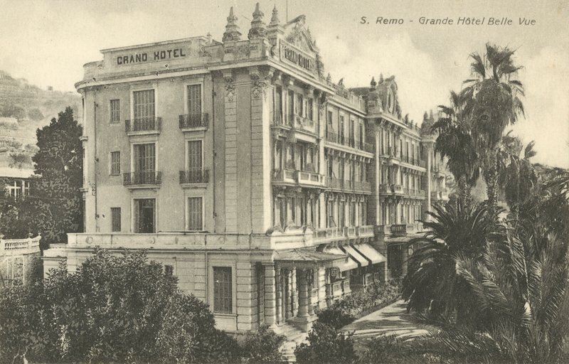 San Remo, Olaszország, Grande Hotel Belle Vue alkotó: Italian Photographer
