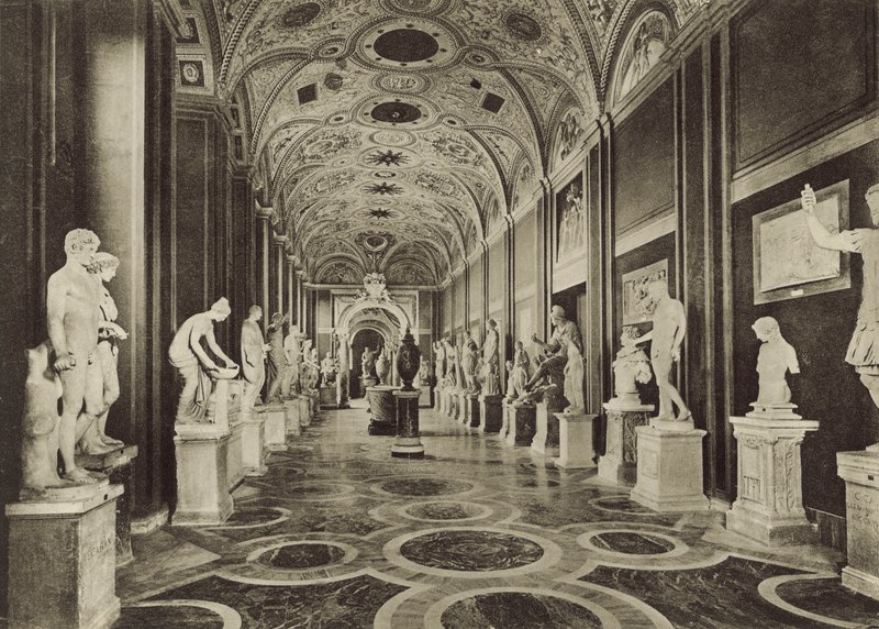 A Vatikáni Múzeum, a Szoborcsarnok belseje alkotó: Italian Photographer